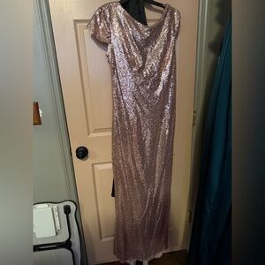 Amazon Sparkling Rose Gold Maxi Dress